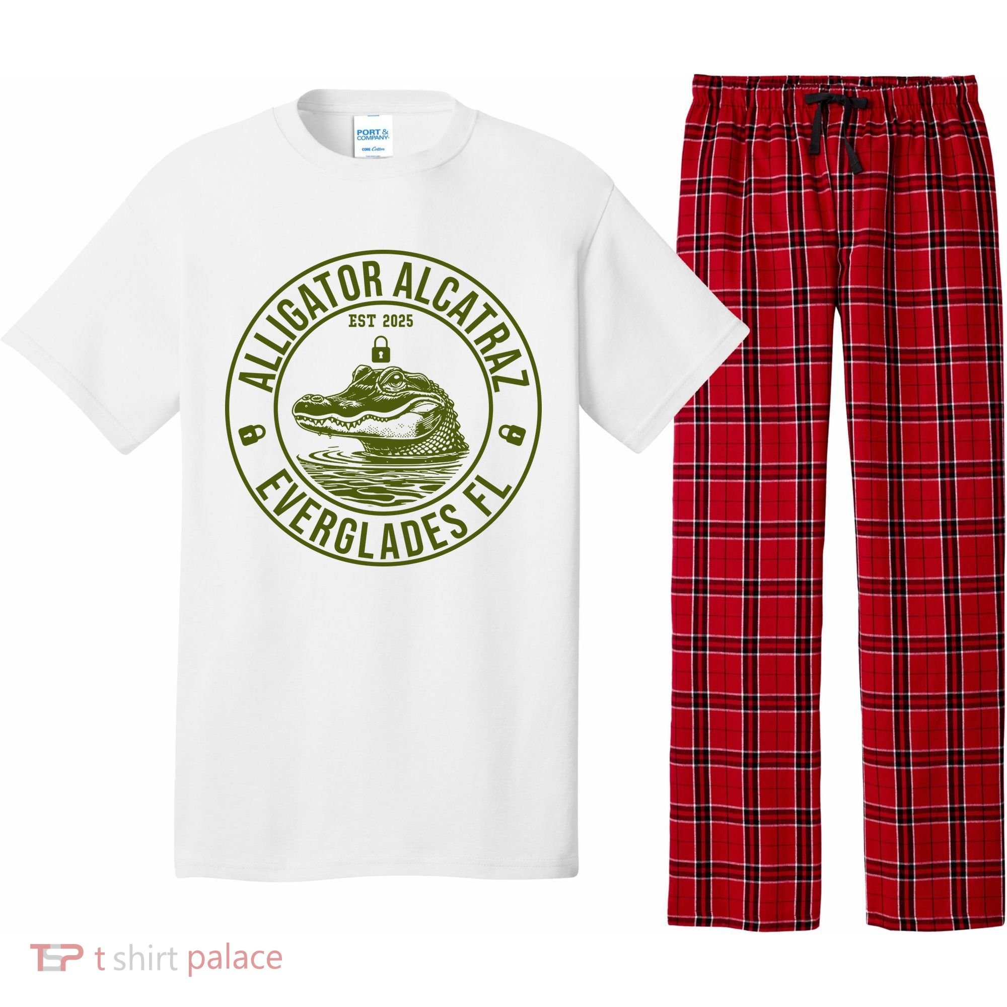 Funny Florida Everglades FL Meme Alligator Alcatraz Pajama Set