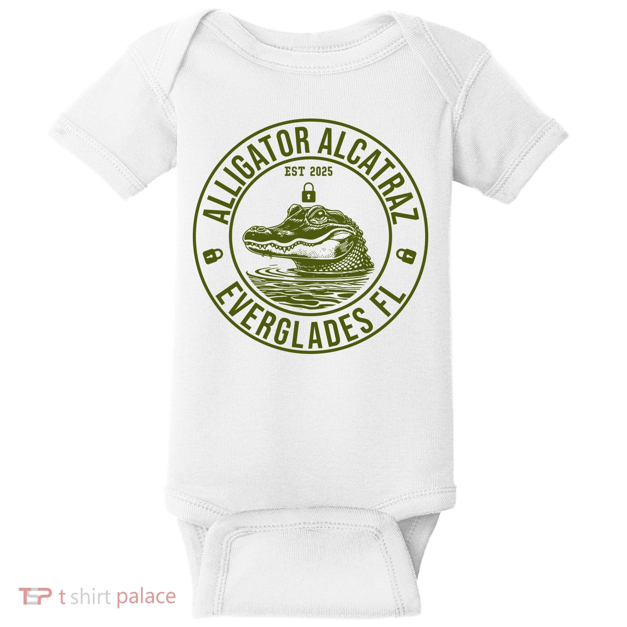 Funny Florida Everglades FL Meme Alligator Alcatraz Baby Bodysuit
