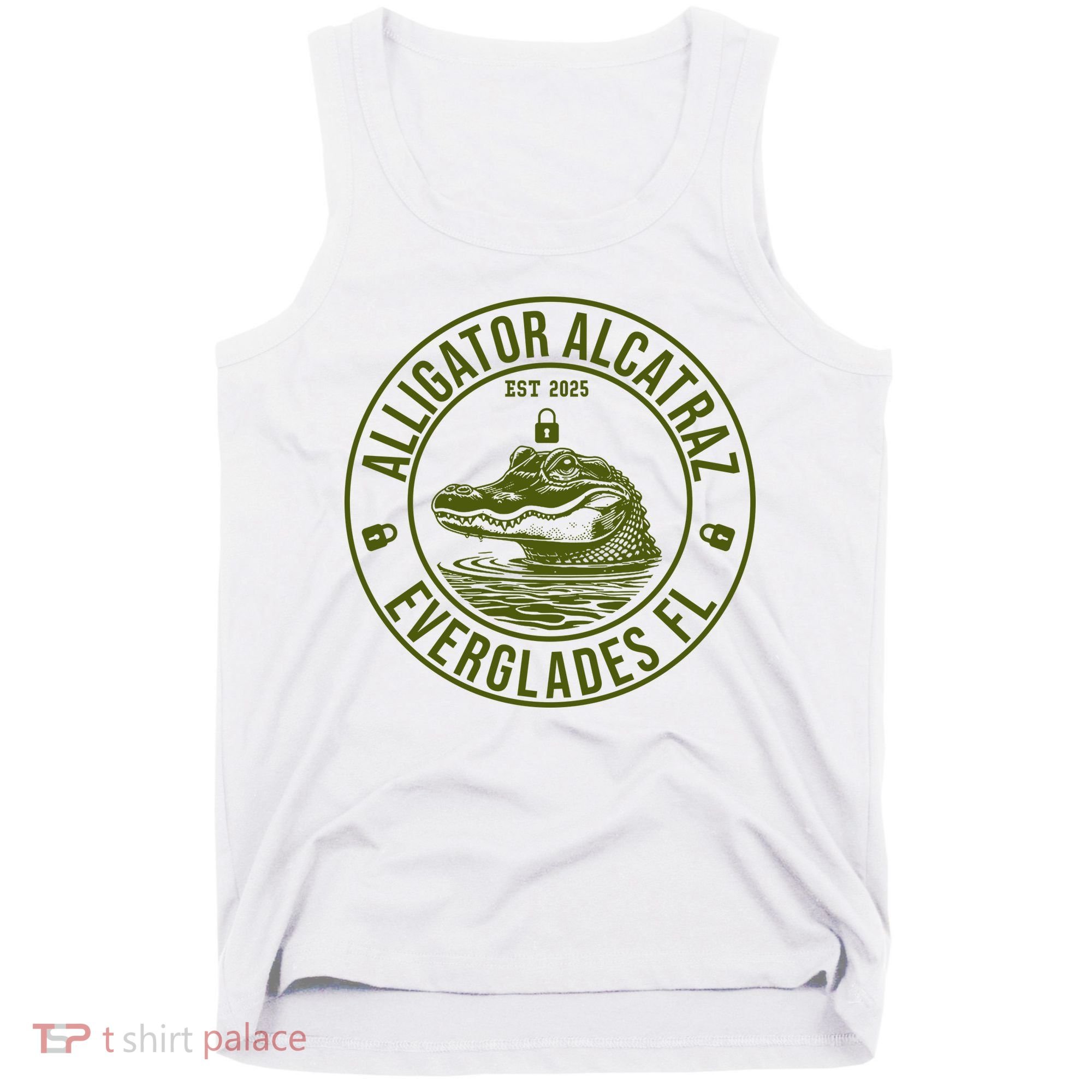 Funny Florida Everglades FL Meme Alligator Alcatraz Tank Top
