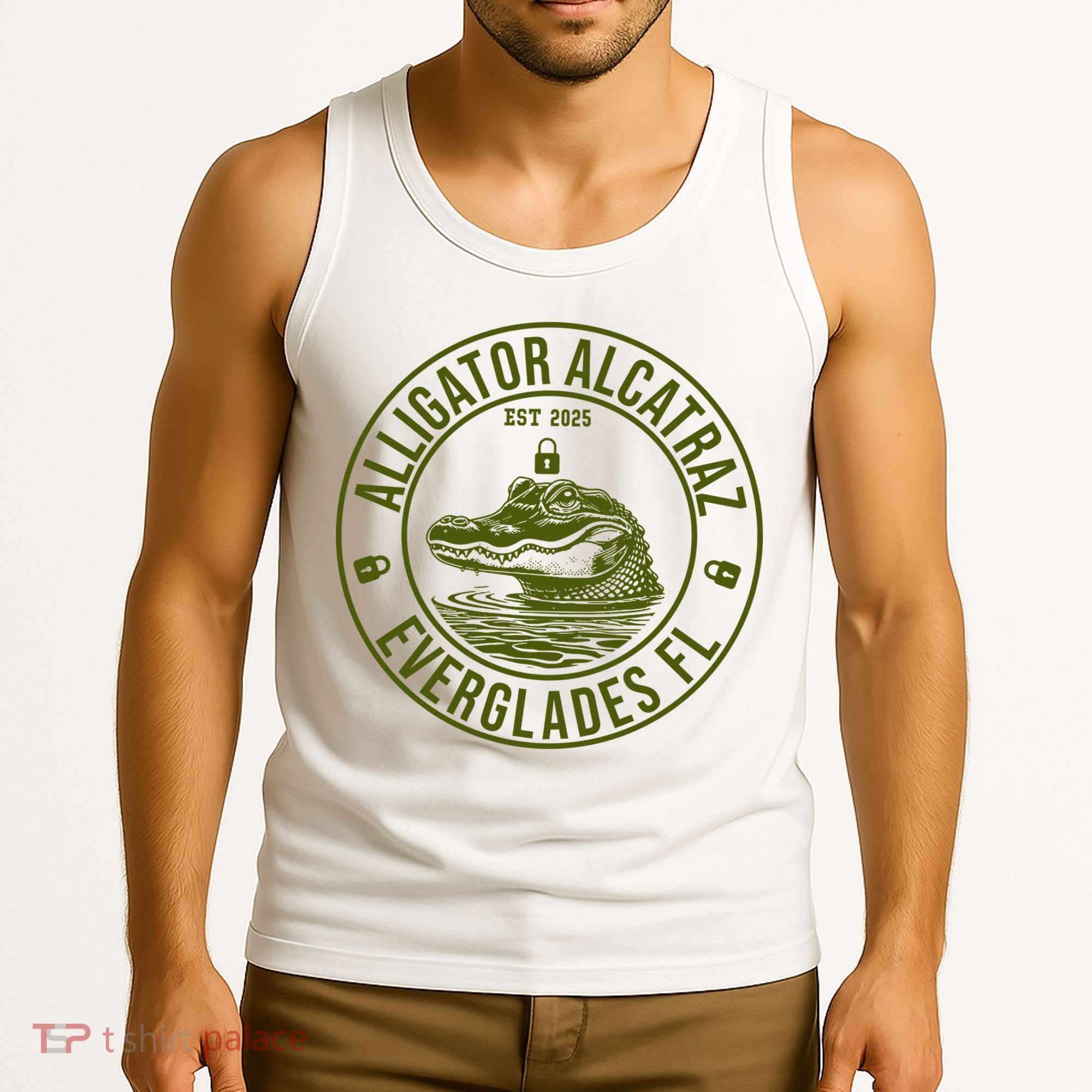 Funny Florida Everglades FL Meme Alligator Alcatraz Tank Top