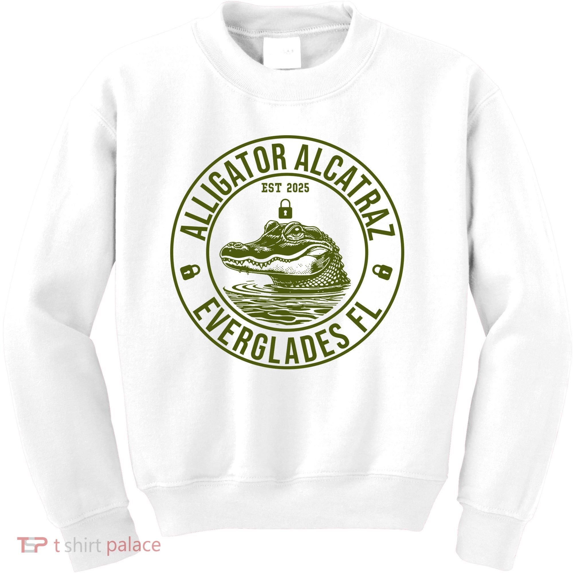 Funny Florida Everglades FL Meme Alligator Alcatraz Kids Sweatshirt