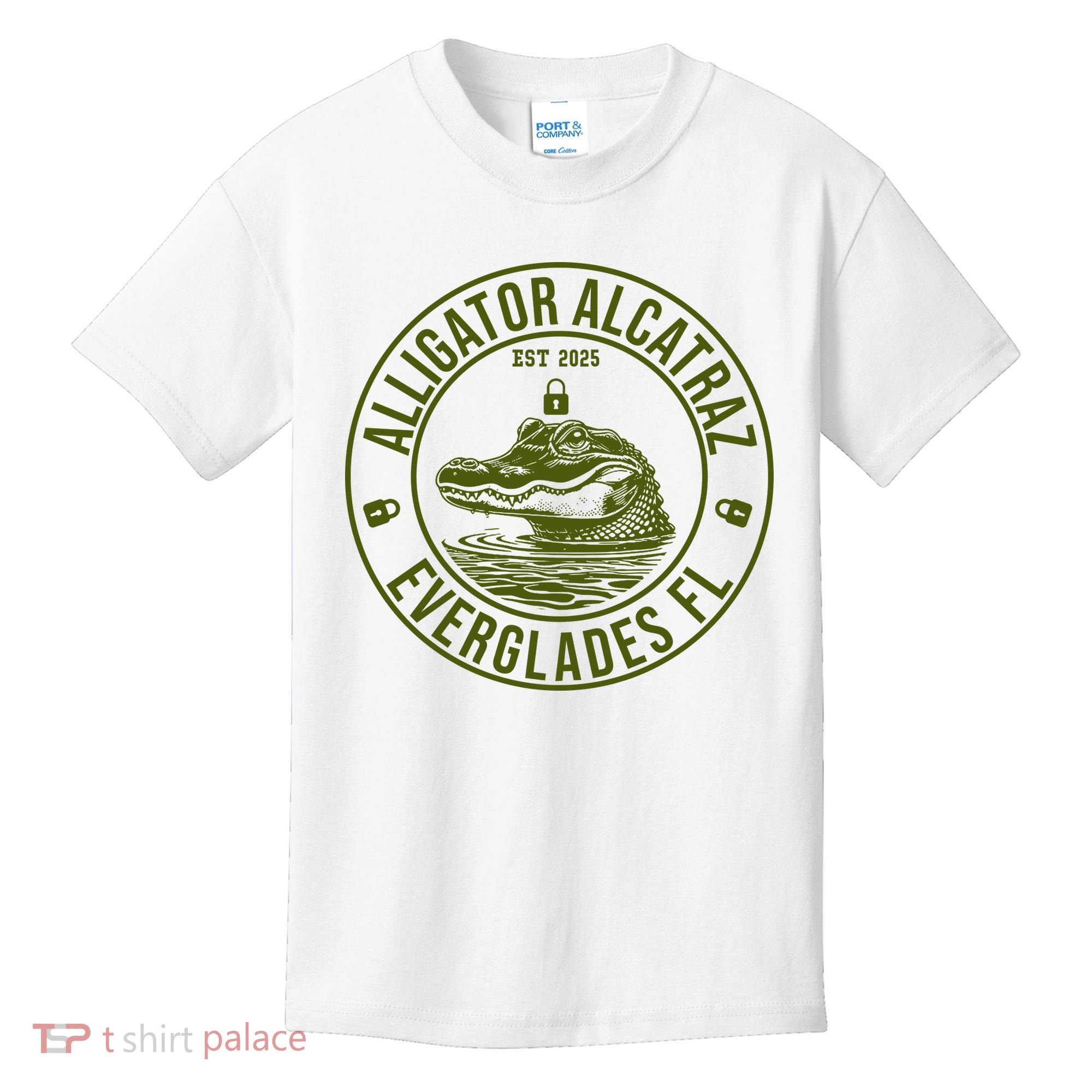 Funny Florida Everglades FL Meme Alligator Alcatraz Kids T-Shirt