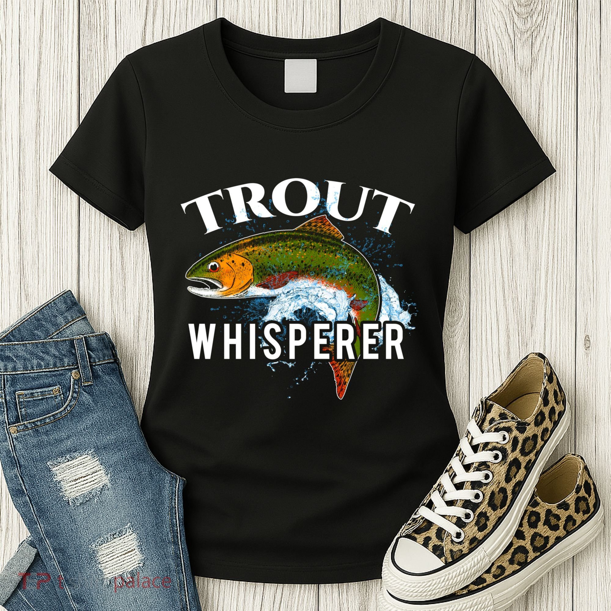 Funny Fishing Fisherman Gift Trout Whisperer Women's T-Shirt
