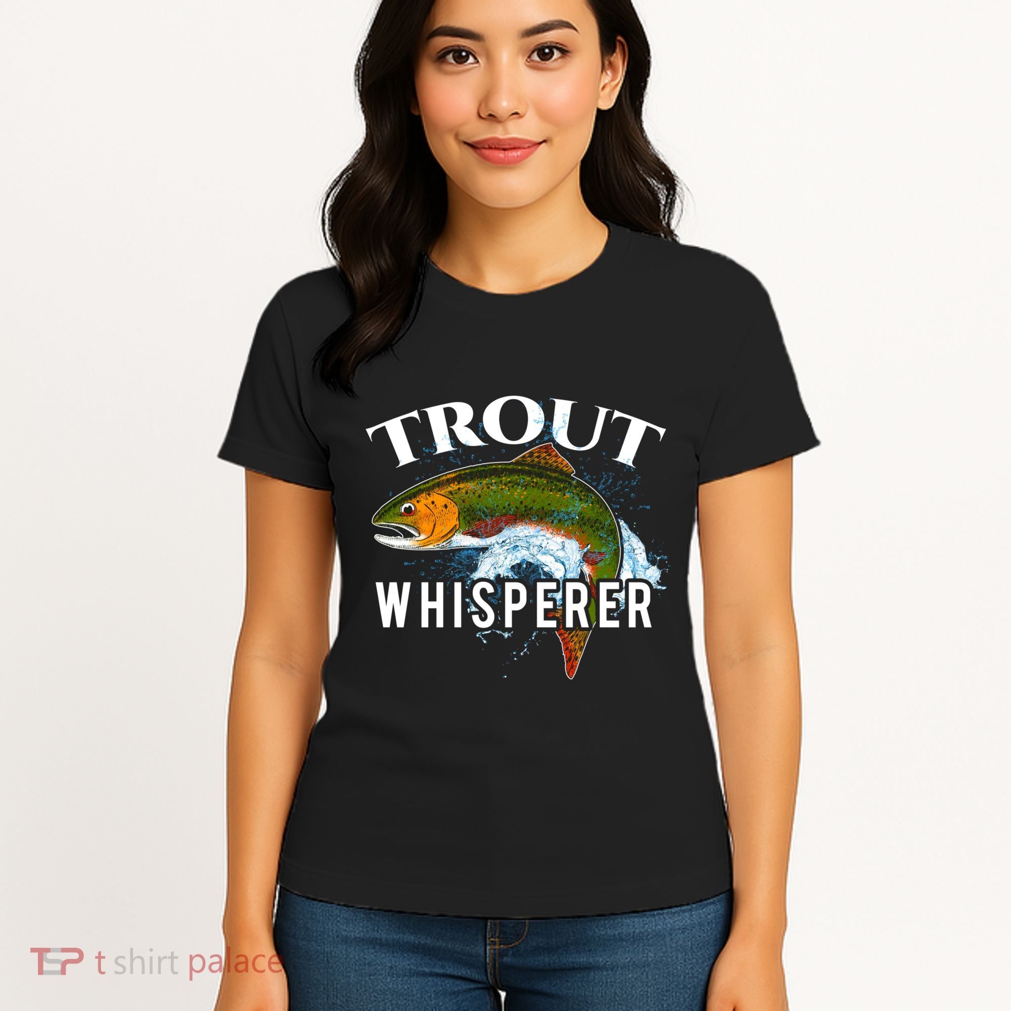 Funny Fishing Fisherman Gift Trout Whisperer Women's T-Shirt