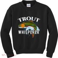 Funny Fishing Fisherman Gift Trout Whisperer Kids Sweatshirt thumb 0