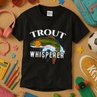 Funny Fishing Fisherman Gift Trout Whisperer Kids T-Shirt thumb 3