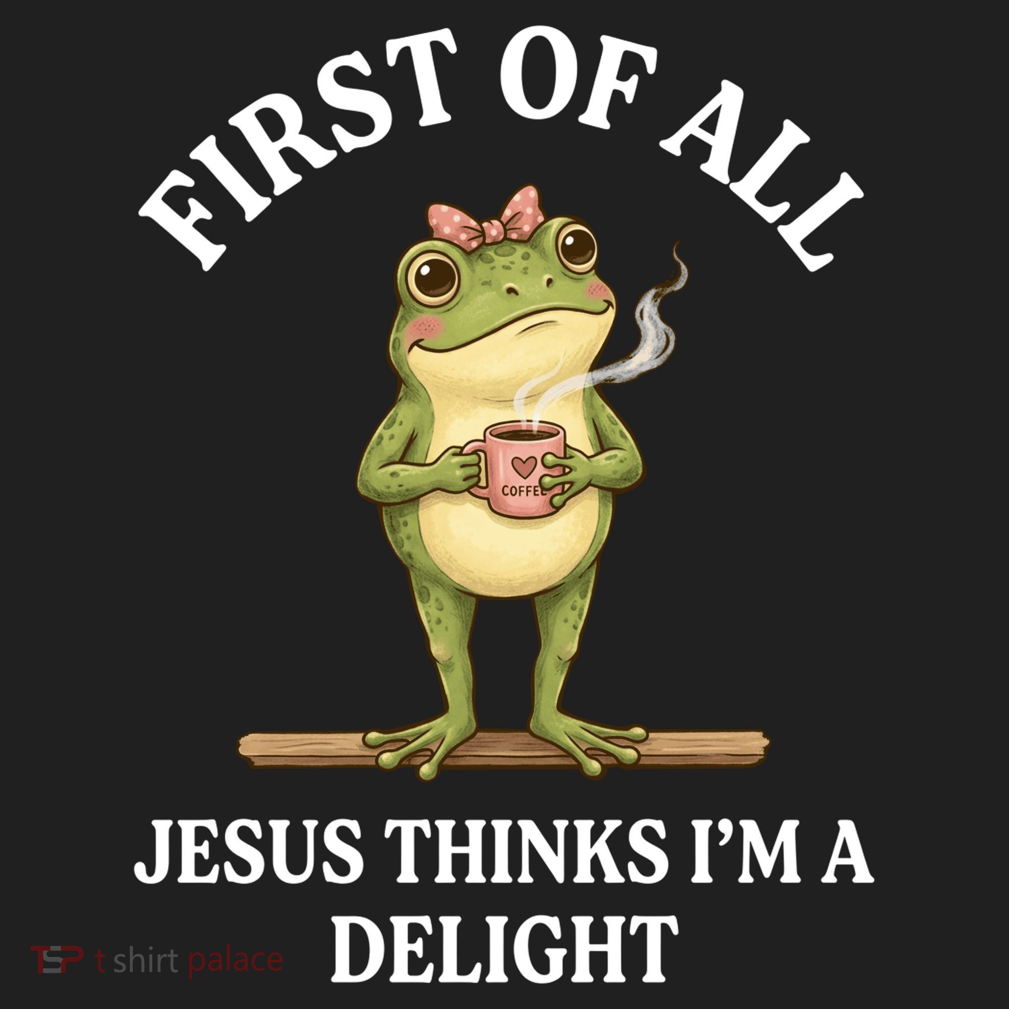 Funny Frog First Of All Jesus Thinks I'm A Delight Golf Towel