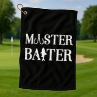 Fishermen Funny Fishing Master Baiter Golf Towel thumb 1