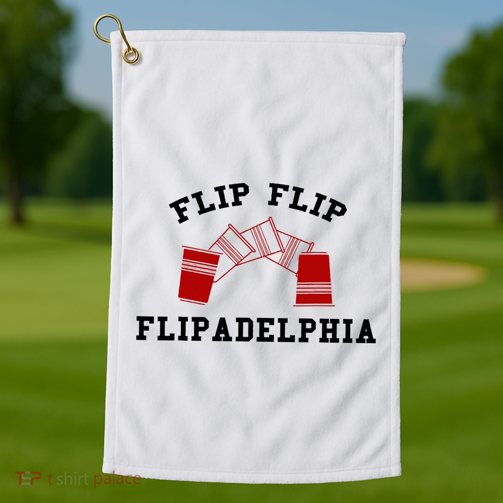 Flip Flip Flipadelphia Golf Towel