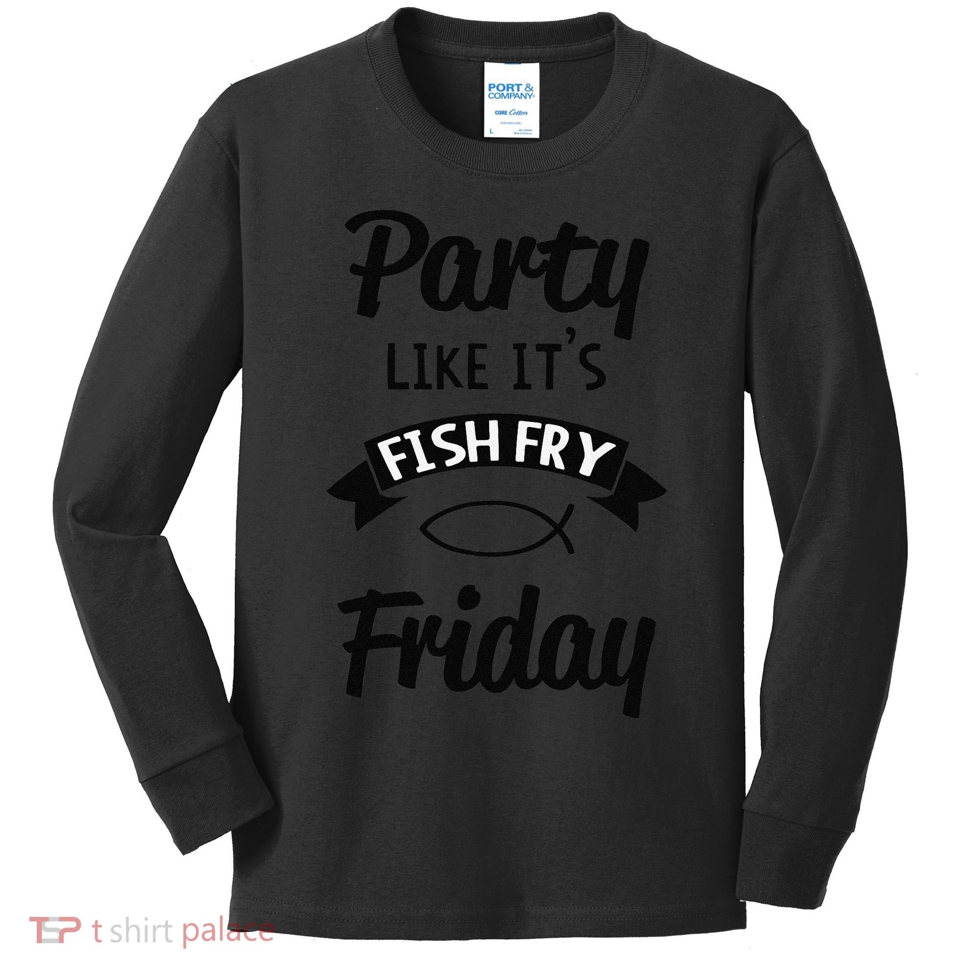 Friday Fish Fry Lent Kids Long Sleeve Shirt