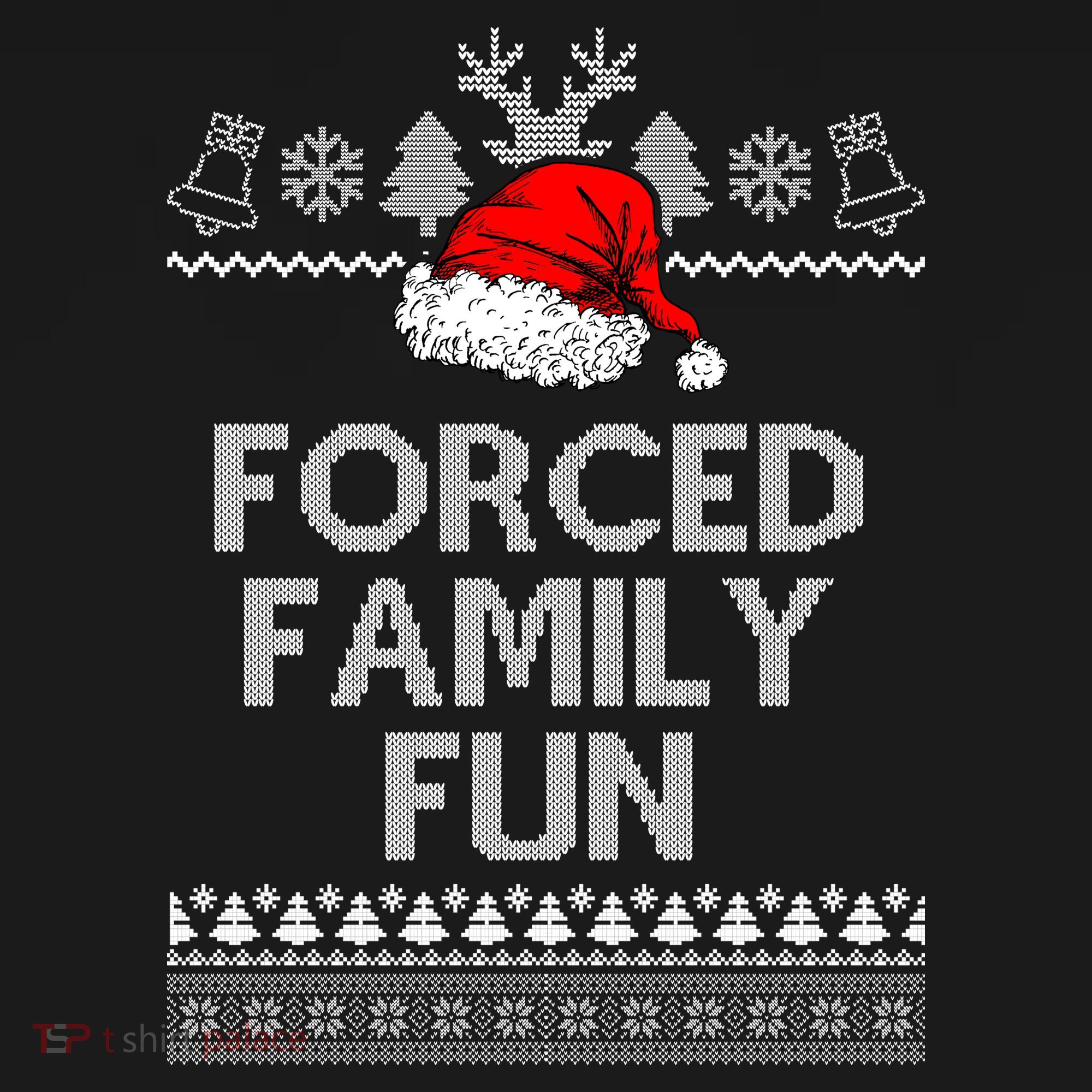 Forced Family Fun Ugly Christmas USA-Made Doggie Bandana