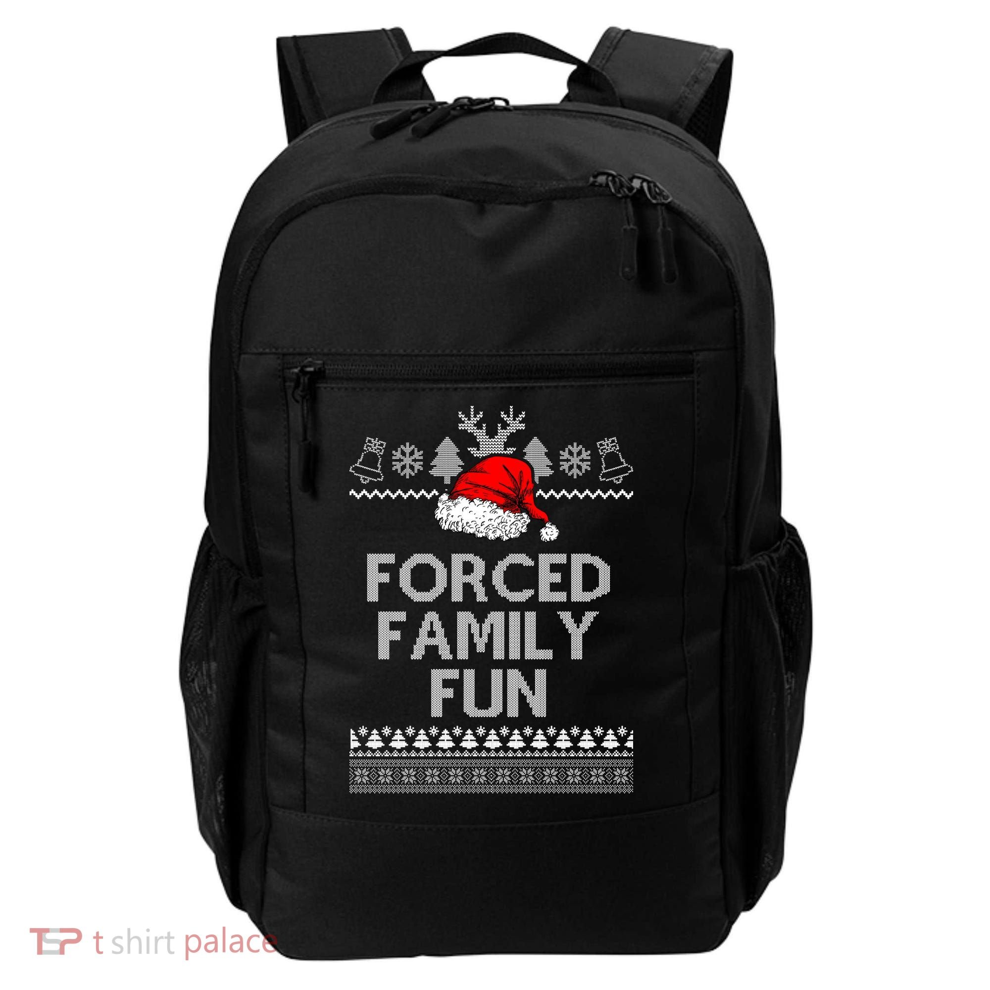 Forced Family Fun Ugly Christmas Backpack