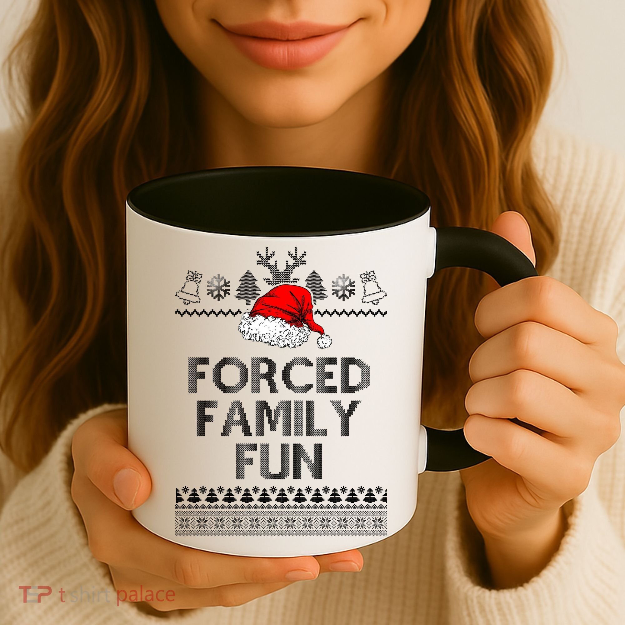 Forced Family Fun Ugly Christmas Coffee Mug