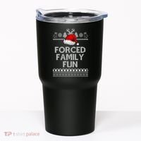 Forced Family Fun Ugly Christmas Tumbler thumb 0