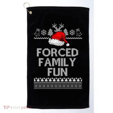 Forced Family Fun Ugly Christmas Golf Towel