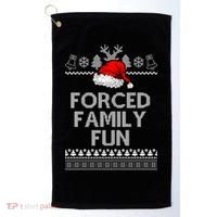 Forced Family Fun Ugly Christmas Golf Towel thumb 0