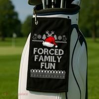 Forced Family Fun Ugly Christmas Golf Towel thumb 2