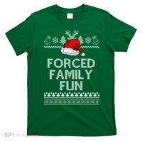 Forced Family Fun Ugly Christmas T-Shirt thumb 0