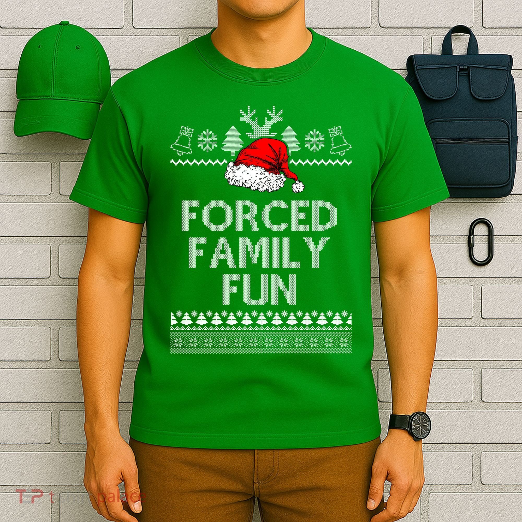 Forced Family Fun Ugly Christmas T-Shirt