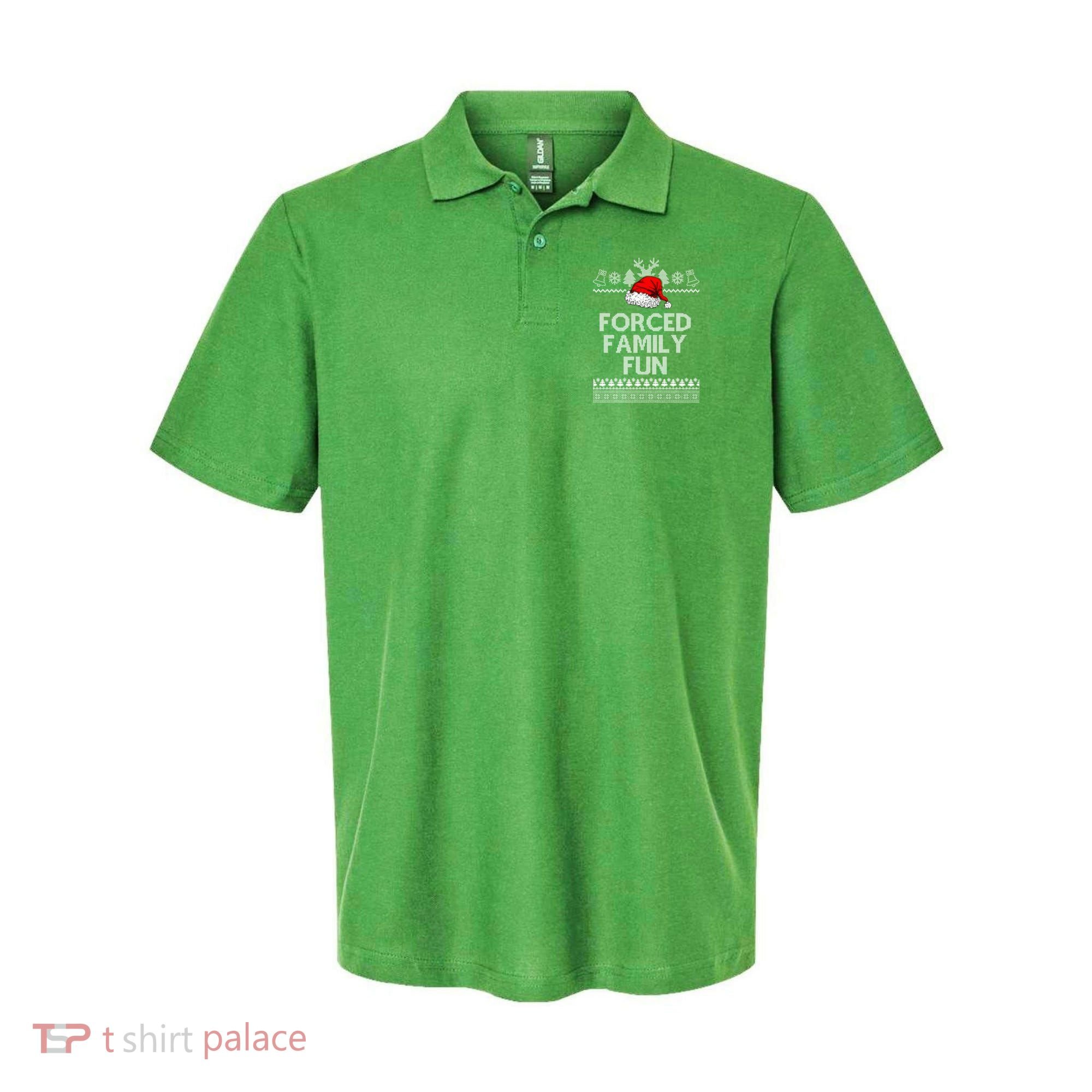 Forced Family Fun Ugly Christmas Polo