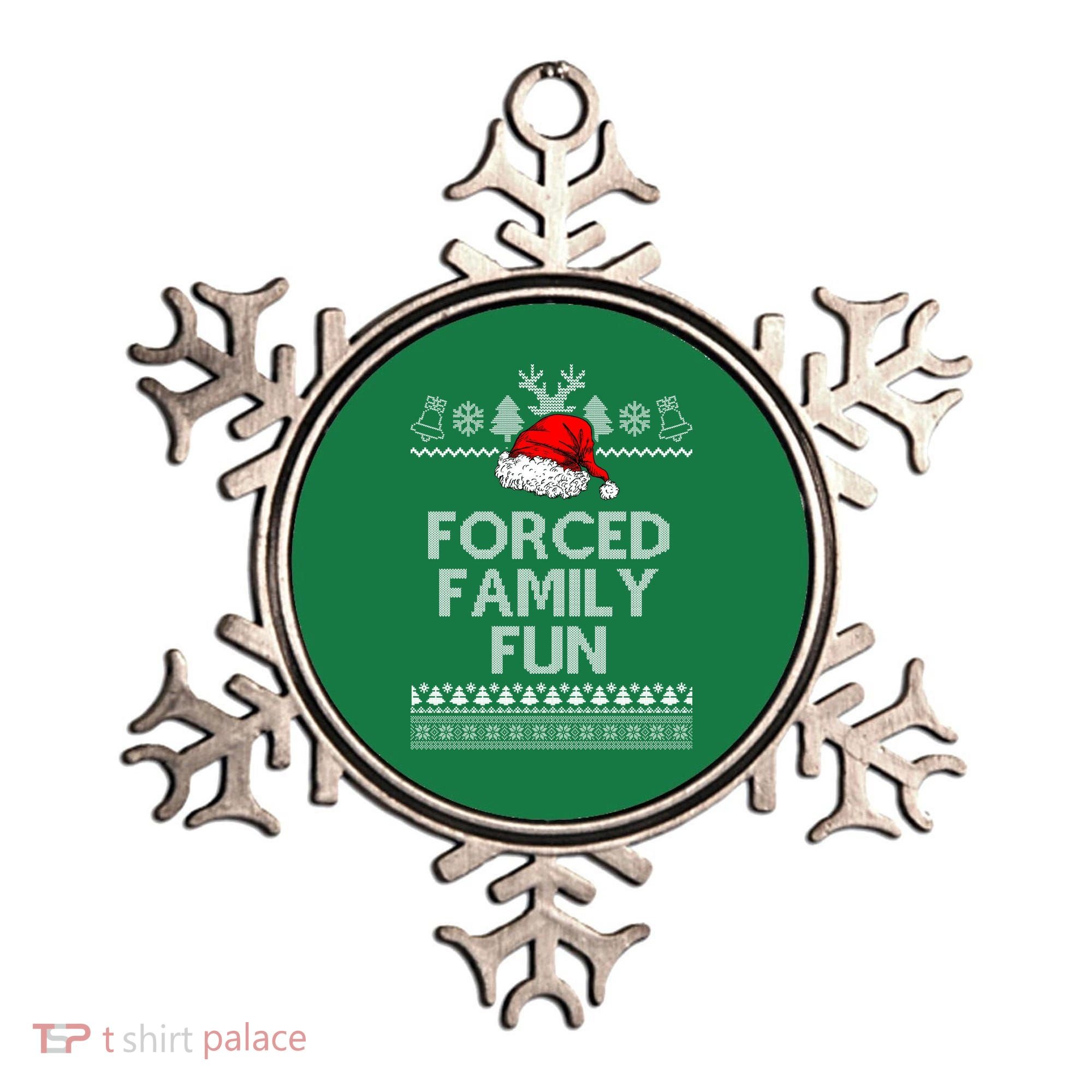 Forced Family Fun Ugly Christmas Ornament