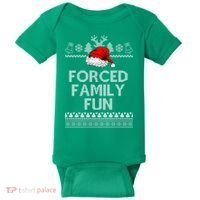 Forced Family Fun Ugly Christmas Baby Bodysuit thumb 0