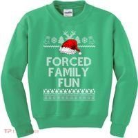 Forced Family Fun Ugly Christmas Kids Sweatshirt thumb 0