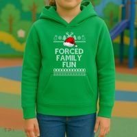 Forced Family Fun Ugly Christmas Kids Hoodie thumb 3
