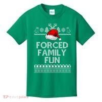 Forced Family Fun Ugly Christmas Kids T-Shirt thumb 0