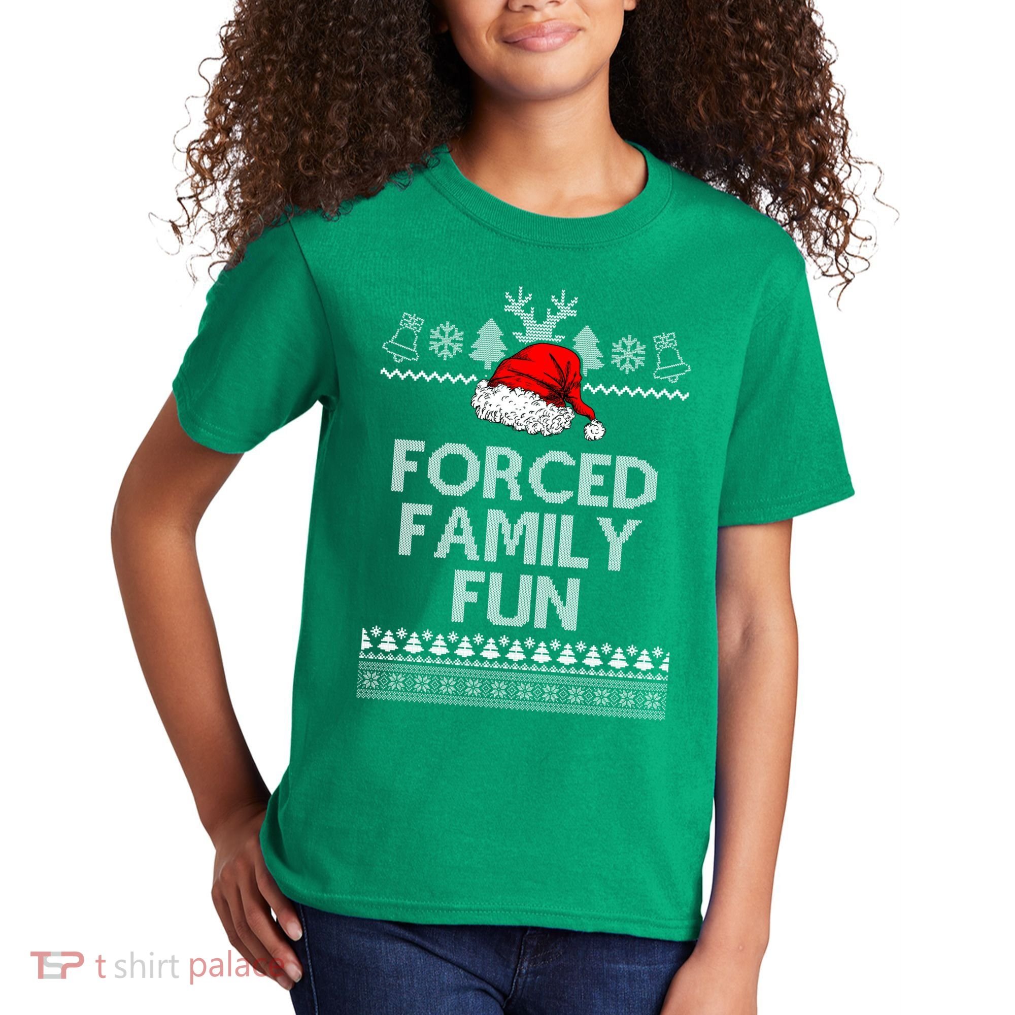 Forced Family Fun Ugly Christmas Kids T-Shirt