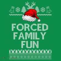 Forced Family Fun Ugly Christmas Kids T-Shirt thumb 4