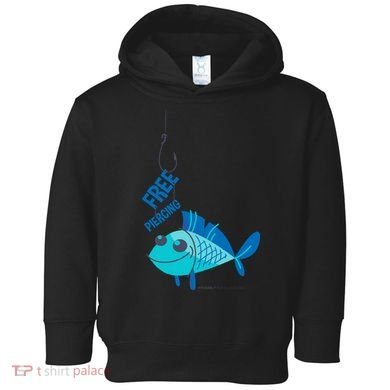 Funny Fish Free Piercing Toddler Hoodie