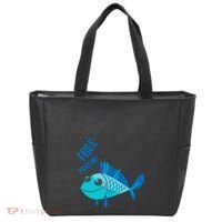 Funny Fish Free Piercing Tote Bag thumb 0