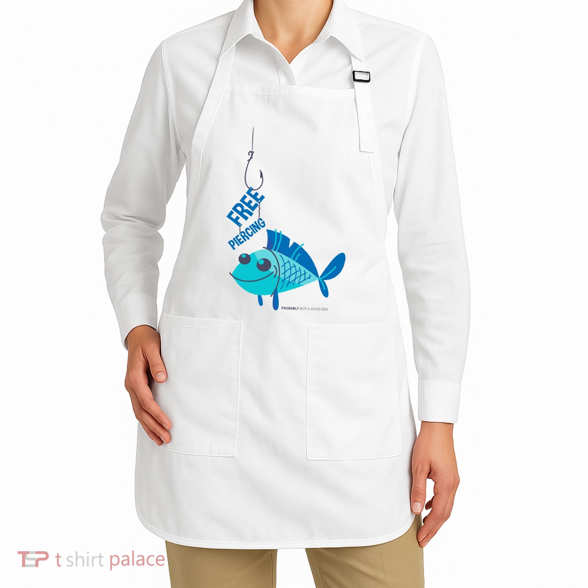 Funny Fish Free Piercing Apron