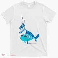 Funny Fish Free Piercing T-Shirt thumb 0