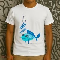 Funny Fish Free Piercing T-Shirt thumb 3