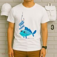 Funny Fish Free Piercing T-Shirt thumb 6