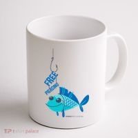 Funny Fish Free Piercing Coffee Mug thumb 1