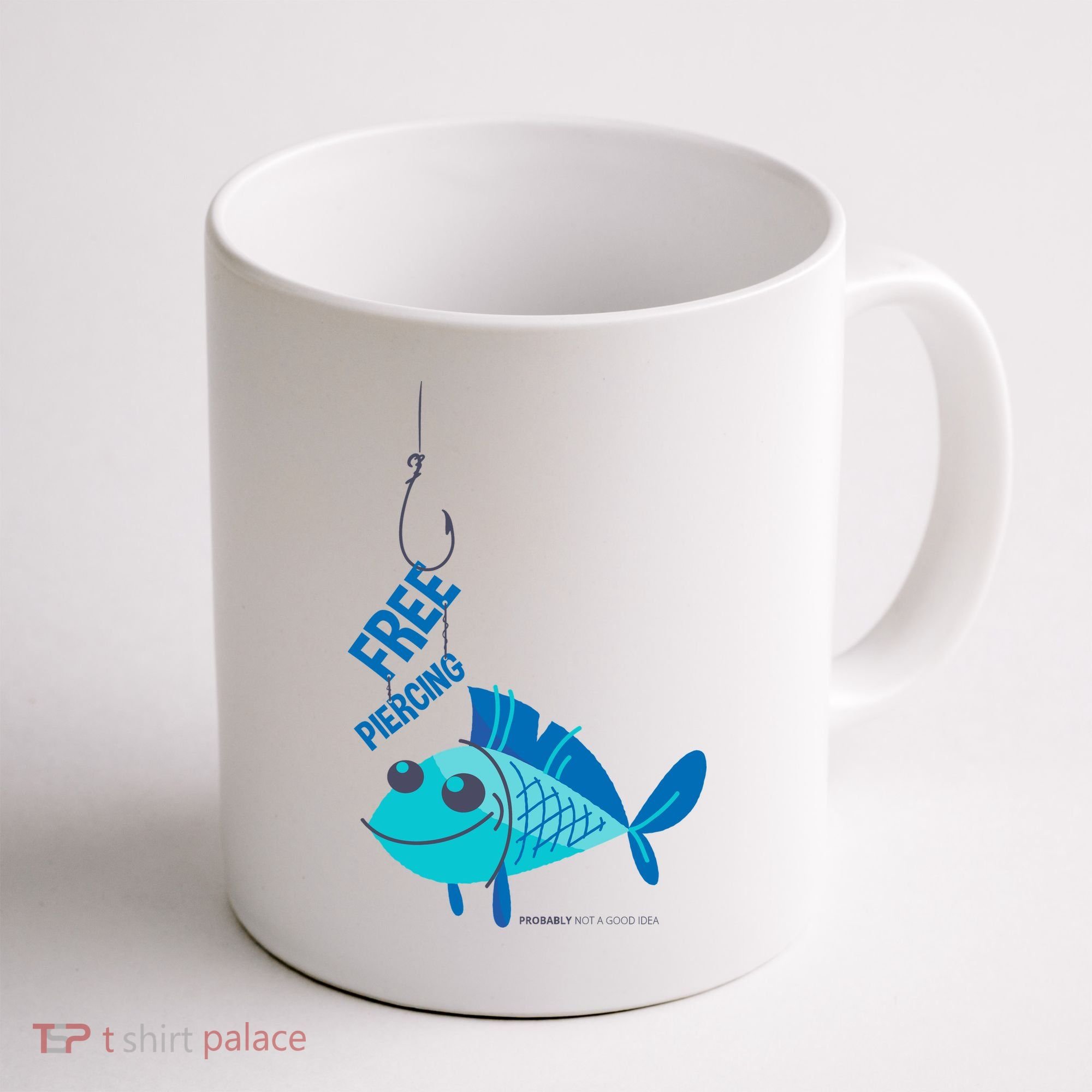 Funny Fish Free Piercing Coffee Mug