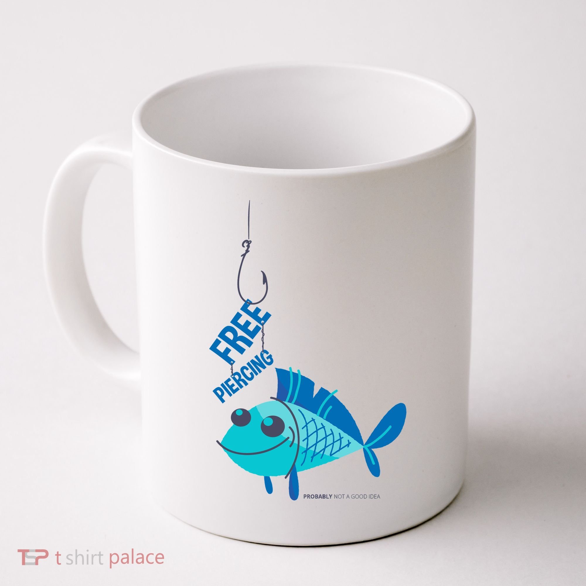 Funny Fish Free Piercing Coffee Mug