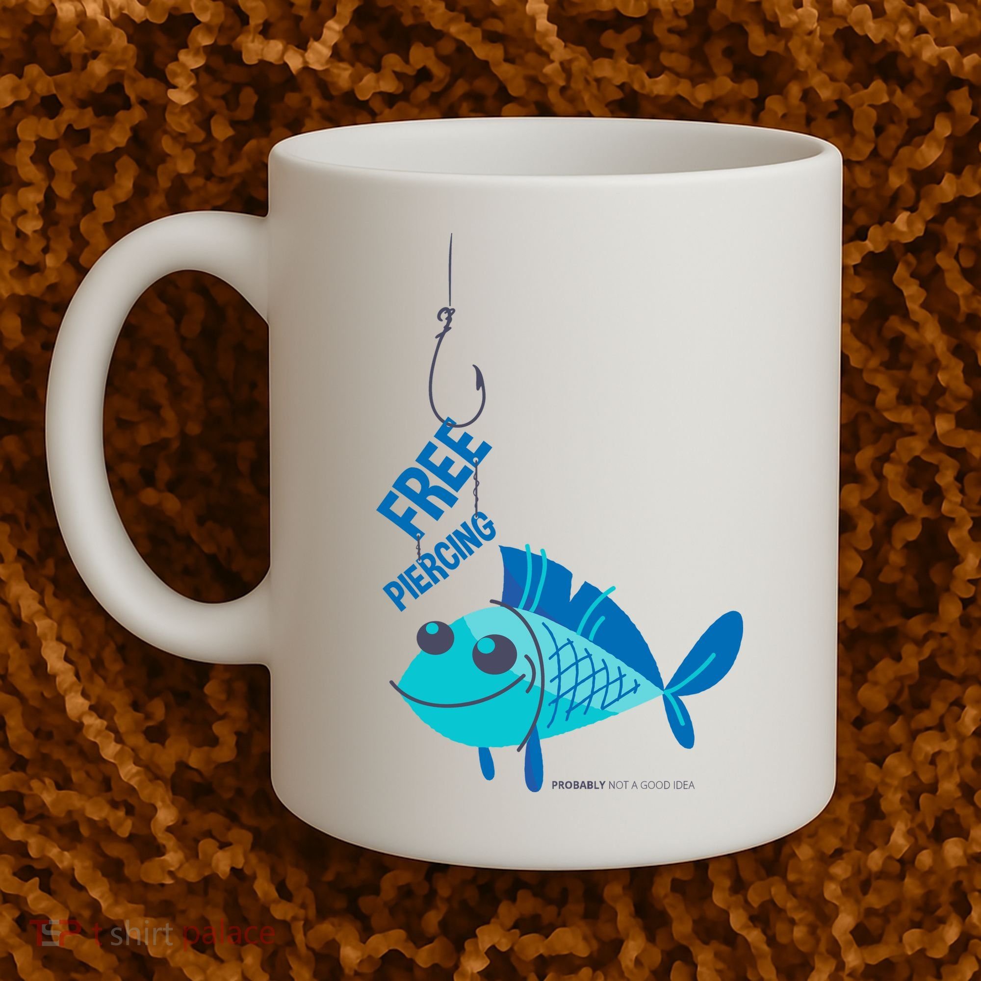 Funny Fish Free Piercing Coffee Mug