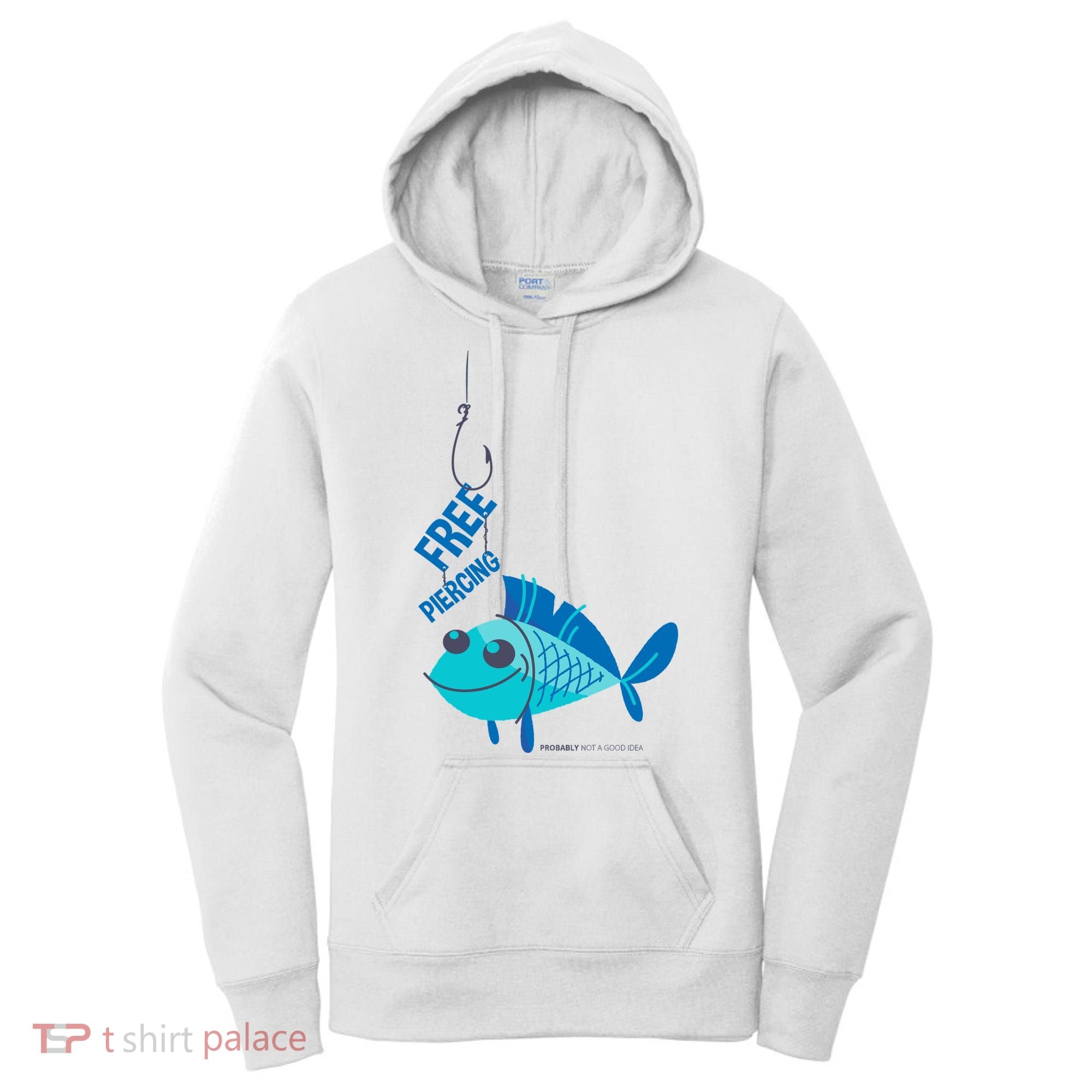 Funny Fish Free Piercing Women's Hoodie