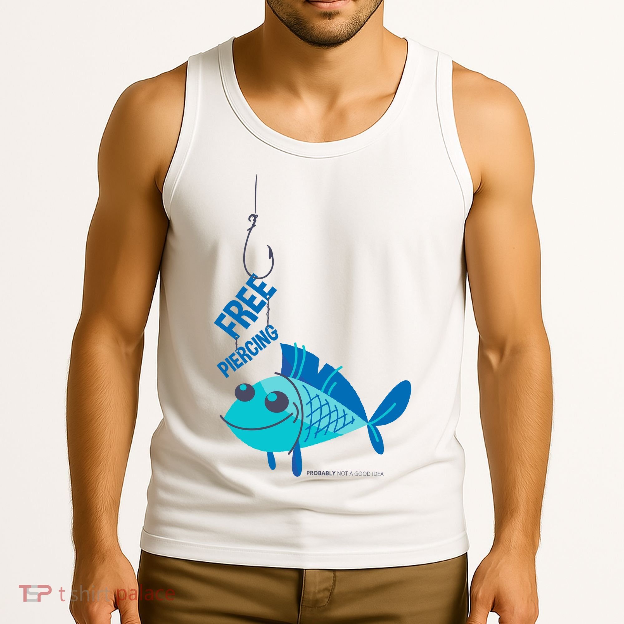 Funny Fish Free Piercing Tank Top