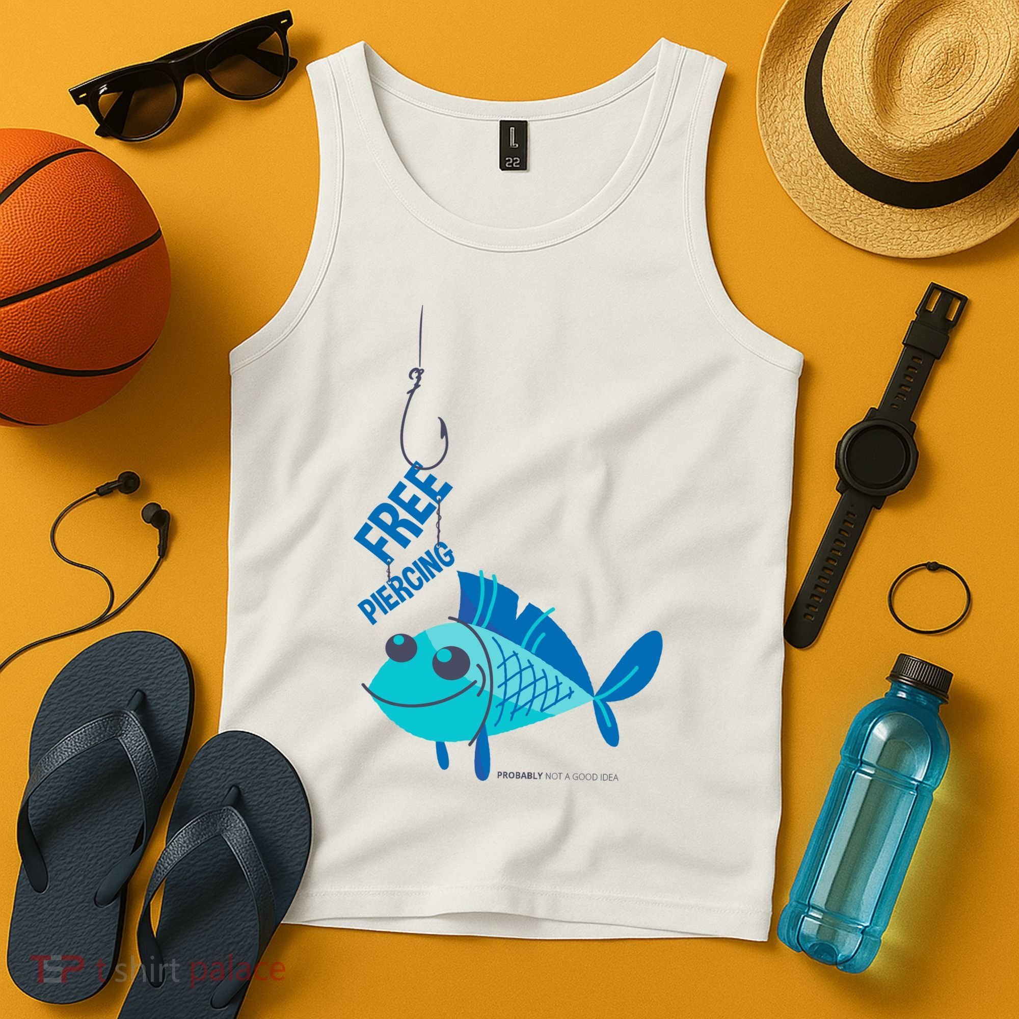 Funny Fish Free Piercing Tank Top