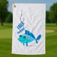 Funny Fish Free Piercing Golf Towel thumb 1