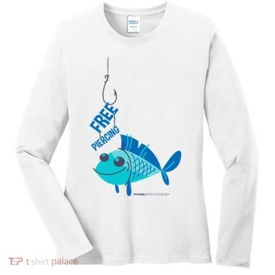 Funny Fish Free Piercing Women's Long Sleeve Shirt
