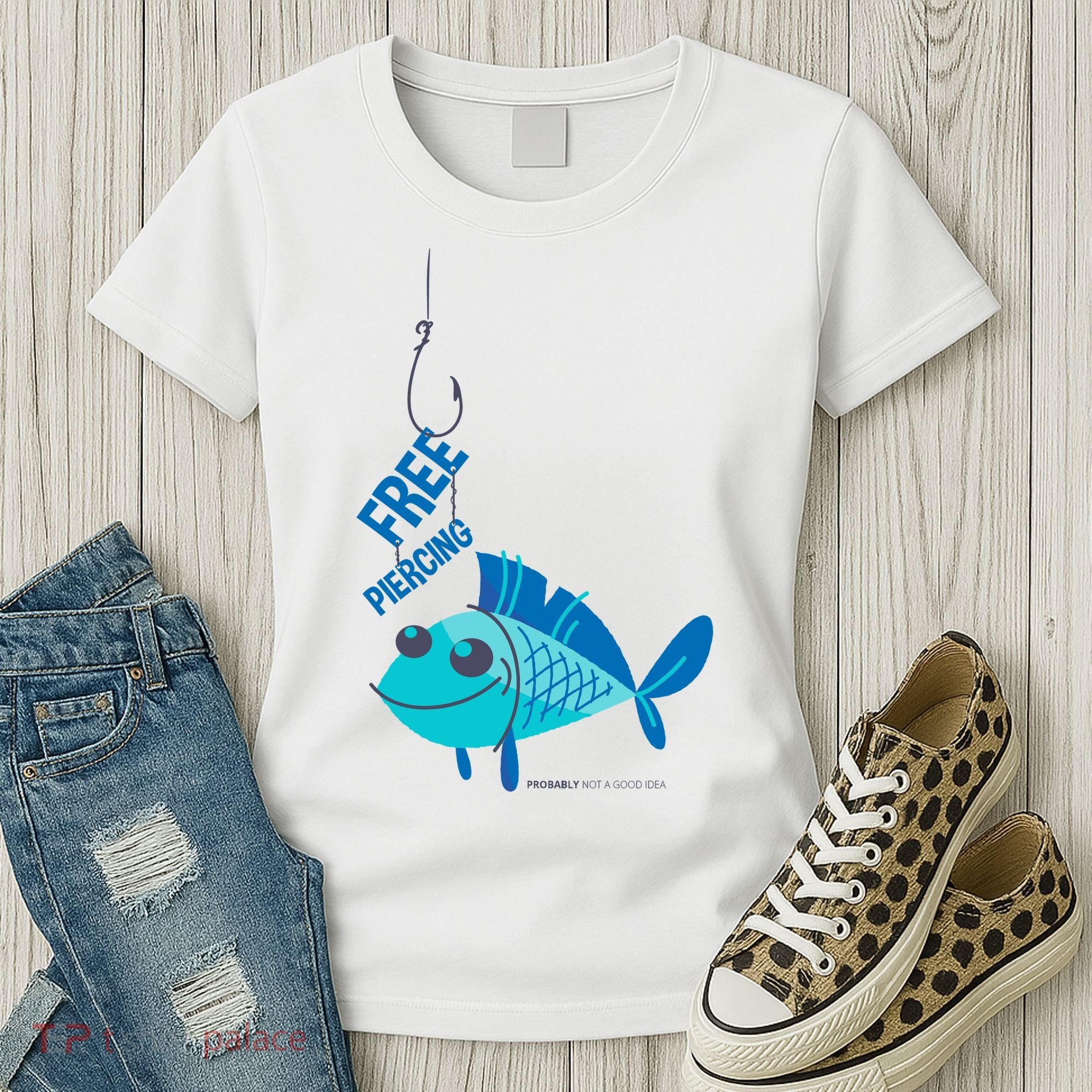 Funny Fish Free Piercing Women's T-Shirt