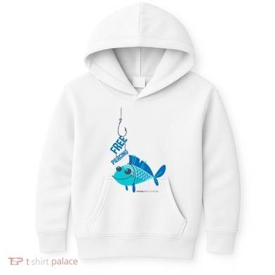 Funny Fish Free Piercing Kids Hoodie