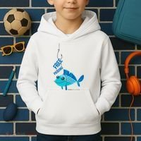 Funny Fish Free Piercing Kids Hoodie thumb 2