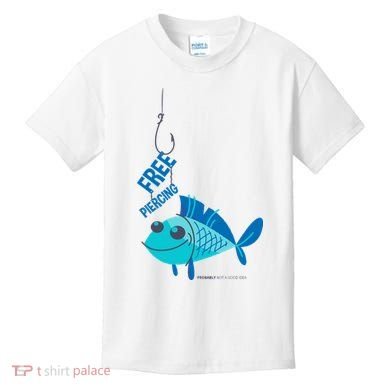 Funny Fish Free Piercing Kids T-Shirt